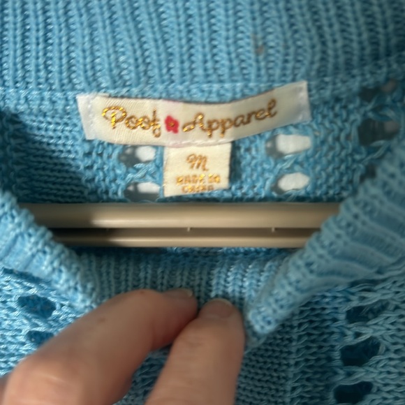 Blue cropped sweater size medium - Picture 2 of 5